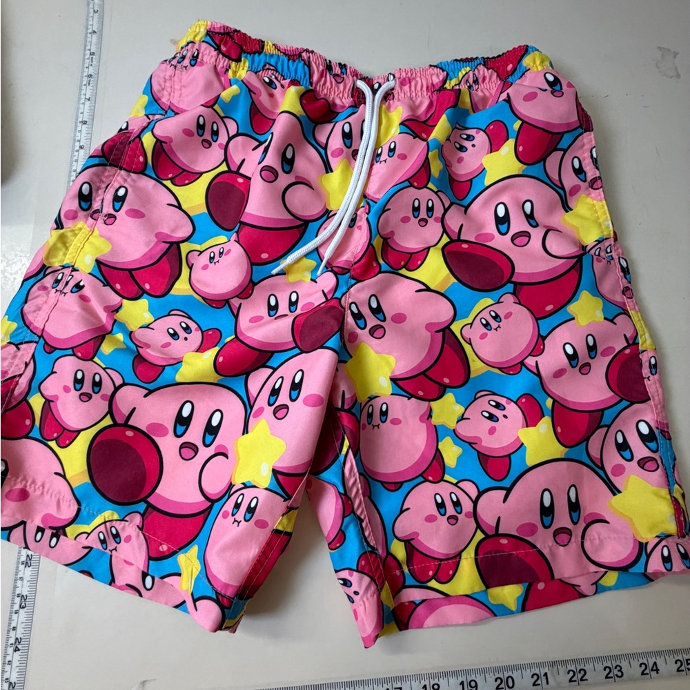 Vibrant Cartoon Print Men's Swim Trunks